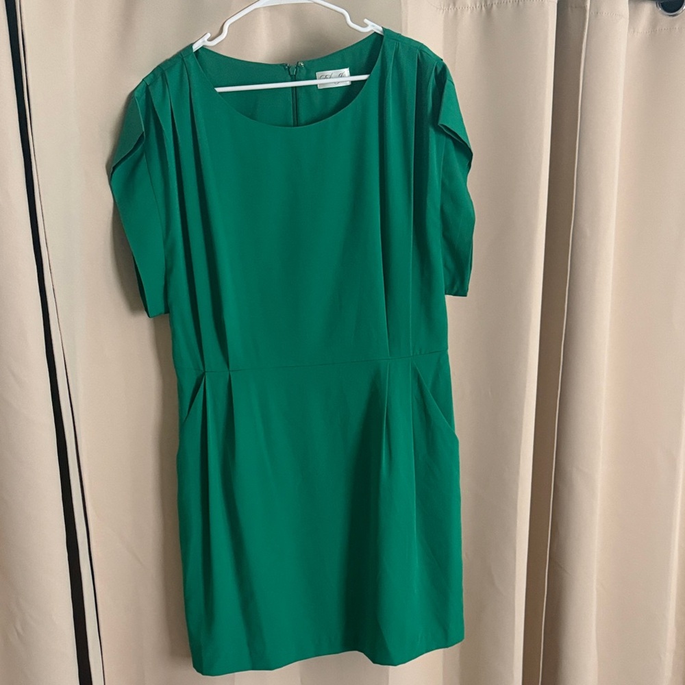 Eliza J Emerald Green Short Sleeve Shift Dress